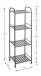 Regal >59824< 4 Ablagen, in anthrazit, Metall, Stahlrohr - 33x108x28cm (BxHxT)