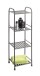 Regal >59824< 4 Ablagen, in anthrazit, Metall, Stahlrohr - 33x108x28cm (BxHxT)