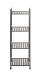 Regal >59824< 4 Ablagen, in anthrazit, Metall, Stahlrohr - 33x108x28cm (BxHxT)