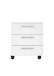 Rollcontainer >Ben< 3 Schubladen, 4 Rollen, in Weiß - 40x56x39cm (BxHxT)