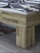 Massivholzbett >Link< Regal / Schubkästen, Liegefl. 140x200, Wildeiche - 145x88x215 (BxHxT)