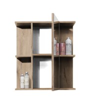 Badezimmerspiegelschrank >Vista< 1 Tür, Spiegel, Fächer, viking oak Dekor - 60x71x20 (BxHxT)