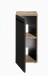 Badkommode >Vista< 1 Tür, 1 Boden, schwarz matt / viking oak Dekor - 34x72x31cm (BxHxT)