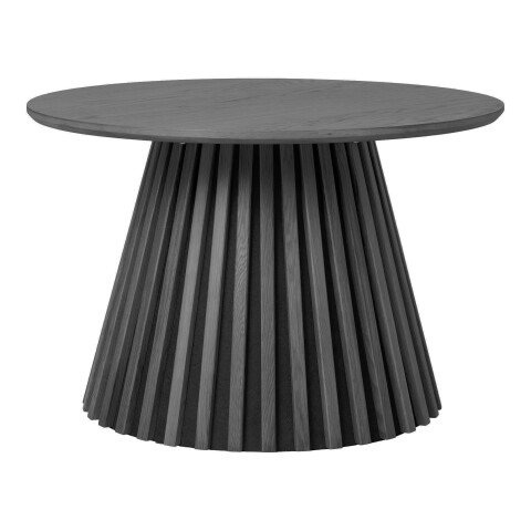 Couchtisch >Osaka< rund, in Schwarz, Eichenfurnier, MDF - 45x70cm (HxD)