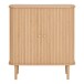 Kommode >Nikko< 2 Lammelen-Schiebetüren, 1 Boden, in eichefarbig - 40x87x80 (BxHxT)