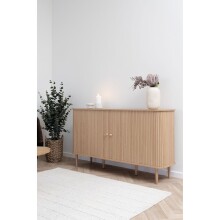 Sideboard >Nikko< 2 Türen, 4 Fächer, in eichfarbig - 40x79x140 (BxHxT)