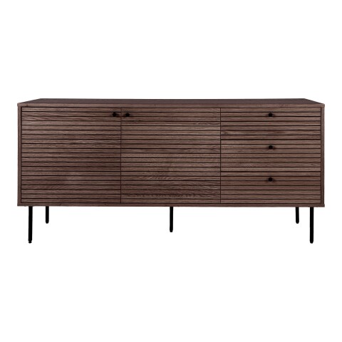 Sideboard >Kyoto< 2 Türen, 3 Schübe, in Eiche furniert "geräuchert" - 150x74x40 (BxHxT)
