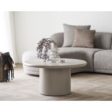 Couchtisch >Nagano< rund, in grau-beige, MDF -...