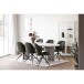 Esstisch >Nagano< ovale Form, in Beige-grau, MDF - 100x75x220cm (BxHxT)
