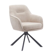 Armlehnstuhl >Avola< (2er-Set) Federkern, Drehfunktion, leinen-beige - 57x87x65 (BxHxT)
