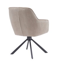 Armlehnstuhl >Avola< (2er-Set) Federkern, Drehfunktion, leinen-beige - 57x87x65 (BxHxT)