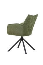 Armlehnstuhl >Marilla< (2er-Set) Federkern, Drehfunktion, waldgrün - 59x86x65 (BxHxT)