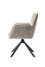 Armlehnstuhl >Marilla< (2er-Set) Federkern, Drehfunktion, leinen-beige - 59x86x65 (BxHxT)