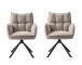 Armlehnstuhl >Marilla< (2er-Set) Federkern, Drehfunktion, leinen-beige - 59x86x65 (BxHxT)