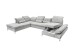 Wohnlandschaft >MELFI< Schlaffunktion, Stauraum, Bezug schlammfarbig - 350x73x245 (BxHxT)