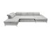 Wohnlandschaft >MELFI< Schlaffunktion, Stauraum, Bezug schlammfarbig - 350x73x245 (BxHxT)