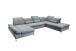 Wohnlandschaft >MELFI< Schlaffunktion, Stauraum, Bezug anthrazit - 350x73x245 (BxHxT)