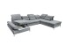 Wohnlandschaft >MELFI< Schlaffunktion, Stauraum, Bezug anthrazit - 350x73x245 (BxHxT)