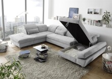 Wohnlandschaft >MELFI< Schlaffunktion, Stauraum,...