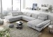 Wohnlandschaft >MELFI< Schlaffunktion, Stauraum, Bezug silver - 350x73x245 (BxHxT)