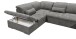 Wohnlandschaft >WAYNE< Schlaffunktion, Stauraum, Bezug stone - 380x81x240 (BxHxT)