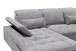 Wohnlandschaft >WAYNE< Schlaffunktion, Stauraum, Bezug dark grey - 380x81x240 (BxHxT)