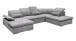 Wohnlandschaft >WAYNE< Schlaffunktion, Stauraum, Bezug dark grey - 380x81x240 (BxHxT)