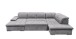 Wohnlandschaft >WAYNE< Schlaffunktion, Stauraum, Bezug dark grey - 380x81x240 (BxHxT)