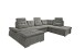Wohnlandschaft >NALO< Schlaffunktion, Kopfstützen, Bezug stone - 324x103x219 (BxHxT)