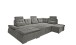 Wohnlandschaft >NALO< Schlaffunktion, Kopfstützen, Bezug stone - 324x103x219 (BxHxT)