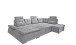 Wohnlandschaft >NALO< Schlaffunktion, Kopfstützen, Bezug stone - 324x103x219 (BxHxT)