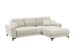 Wohnlandschaft >BERN< Schlaffunktion, Bettkasten, Bezug Farbe Ivory - 281x91x189 (BxHxT)
