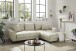 Wohnlandschaft >BERN< Schlaffunktion, Bettkasten, Bezug Farbe Ivory - 281x91x189 (BxHxT)