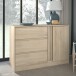Kommode >Escale 5< 3 Schübe, 1 Tür, Japanische Eiche Nachbildung - 110x77x50cm (BxHxT)