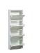 Schuhkipper >Bert< 4 Klappen, 8 paar Schuhe, weiß, Metall - 51x137x16cm (BxHxT)
