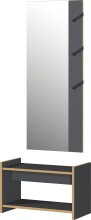 Garderobe >1205< (2-teilig) Bank + Paneel, Graphit...