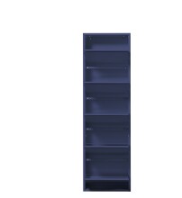 Schuhkipper >Bert< 5 Klappen, 10 paar Schuhe, in blau, Metall  - 51x170x16cm (BxHxT)