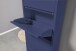 Schuhkipper >Bert< 5 Klappen, 10 paar Schuhe, in blau, Metall  - 51x170x16cm (BxHxT)