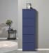 Schuhkipper >Bert< 5 Klappen, 10 paar Schuhe, in blau, Metall  - 51x170x16cm (BxHxT)