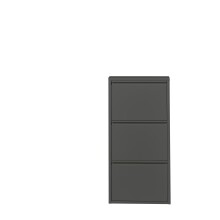 Schuhkipper >Bert< 3 Klappen, 6 paar Schuhe, in anthrazit, Metall - 51x104x16cm (BxHxT)