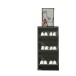 Schuhkipper >Bert< 3 Klappen, 6 paar Schuhe, in anthrazit, Metall - 51x104x16cm (BxHxT)