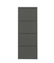Schuhkipper >Bert< 4 Klappen, 8 paar Schuhe, in anthrazit, Metall - 51x137x16cm (BxHxT)