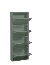 Schuhkipper >Bert< 4 Klappen, 8 paar Schuhe, in salbei, Metall - 51x137x16cm (BxHxT)