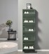 Schuhkipper >Bert< 5 Klappen, 10 paar Schuhe, in salbei, Metall - 51x170x16cm (BxHxT)