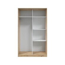 Schlafzimmer-Set >GARONA< (2-teilig) Schrank + Kommode, Nodi Eiche Dekor / Artik Weiß