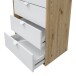 Schlafzimmer-Set >GARONA< (2-teilig) Schrank + Kommode, Nodi Eiche Dekor / Artik Weiß