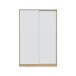 Schlafzimmer-Set >GARONA< (2-teilig) Schrank + Kommode, Nodi Eiche Dekor / Artik Weiß
