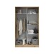 Schlafzimmer-Set >GARONA< (2-teilig) Schrank + Kommode, Nodi Eiche Dekor / Artik Weiß