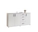 Sideboard >BC 1040< 3 Türen, 4 Schubladen, weiß - 160x84x35cm (BxHxT)