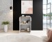 Kommode >BC 1040< 2 Türen, 1 Boden, eiche rustica Dekor / weiß - 60x83x35cm (BxHxT)